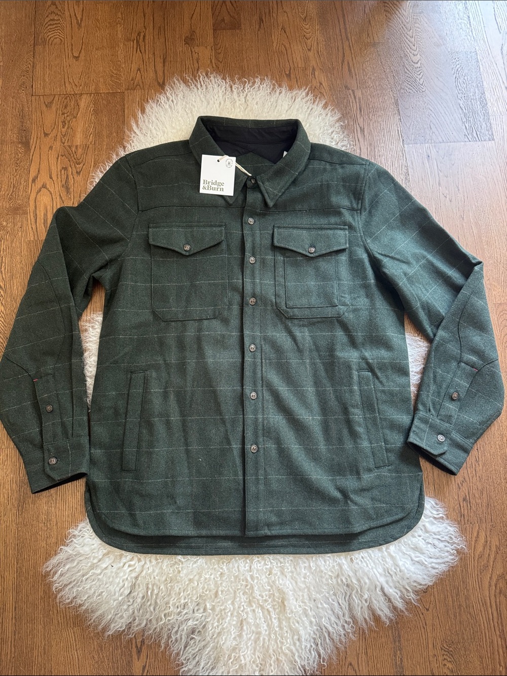 Bridge & Burn Men’s Forest Green Lightweight Shacket
